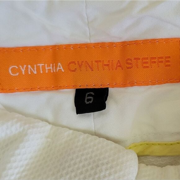 Cynthia Steffe white pique pants sz 6 - Picture 4 of 6